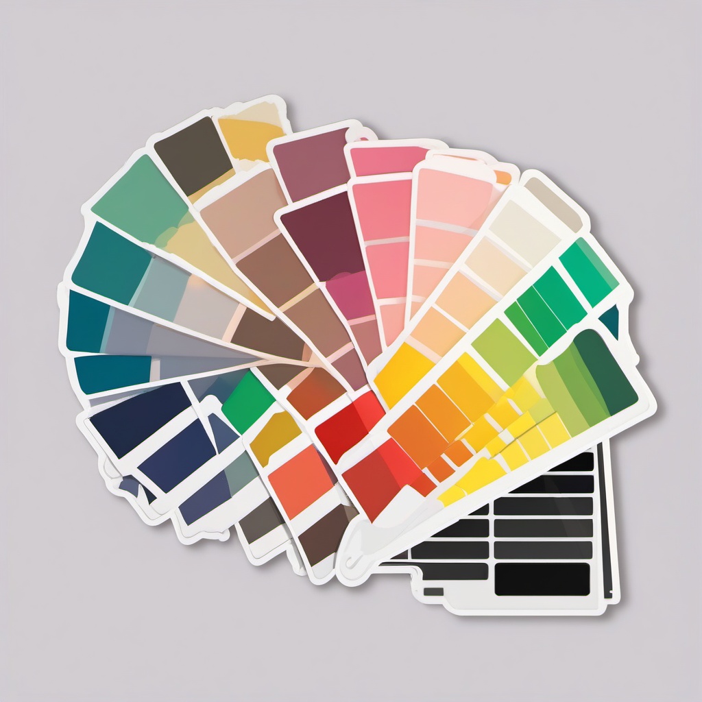 Palette Sticker - Artist's color palette, ,vector color sticker art,minimal