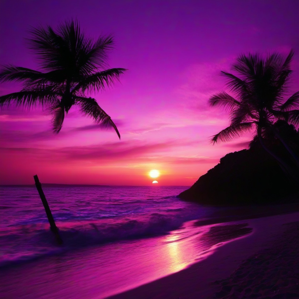 Beach Background Wallpaper - purple beach sunset wallpaper  