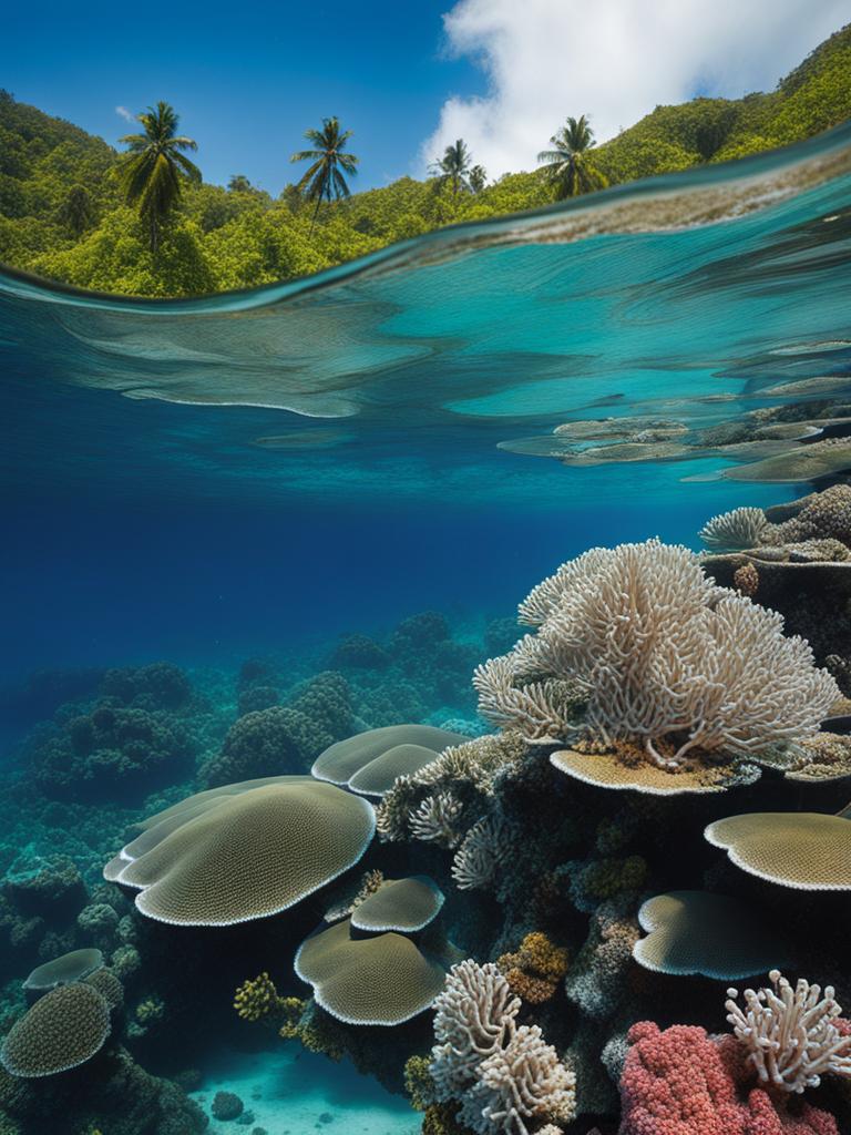 raja ampat, indonesia - craft an underwater masterpiece showcasing the vibrant marine life of raja ampat's coral reefs. 