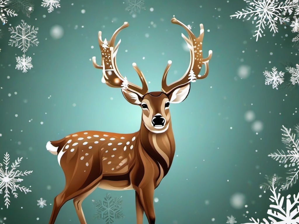 Christmas Wallpaper Deer  