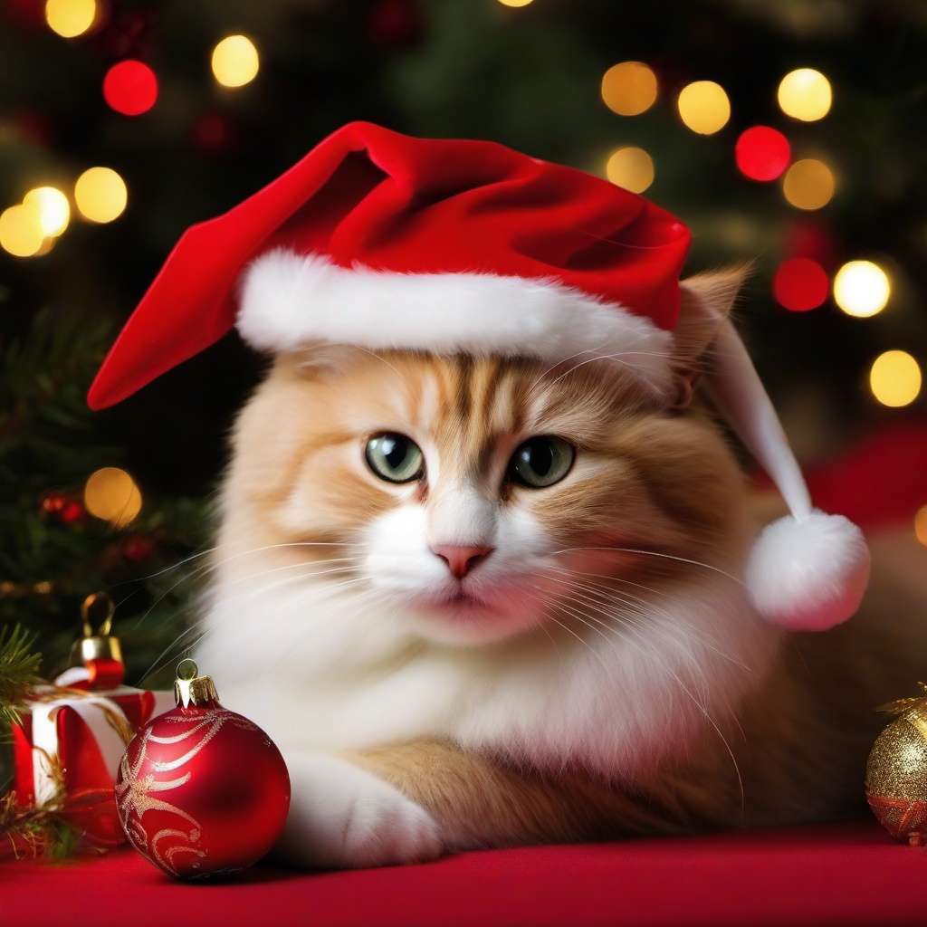 Cat Background Wallpaper - christmas cat screensavers  