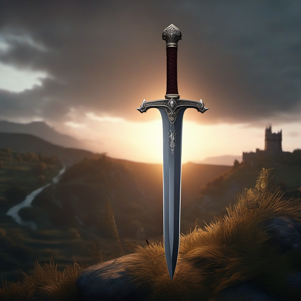 In a medieval kingdom, cursed sword possesses those who wield it, seeking vengeance against its creators.  8k, hyper realistic, cinematic