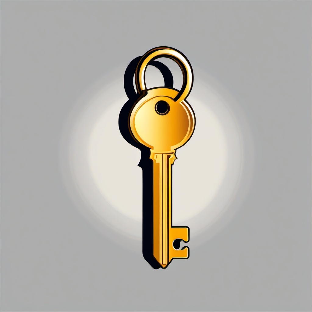 Key clipart - Key symbolizing access and security,  color clipart, vector art