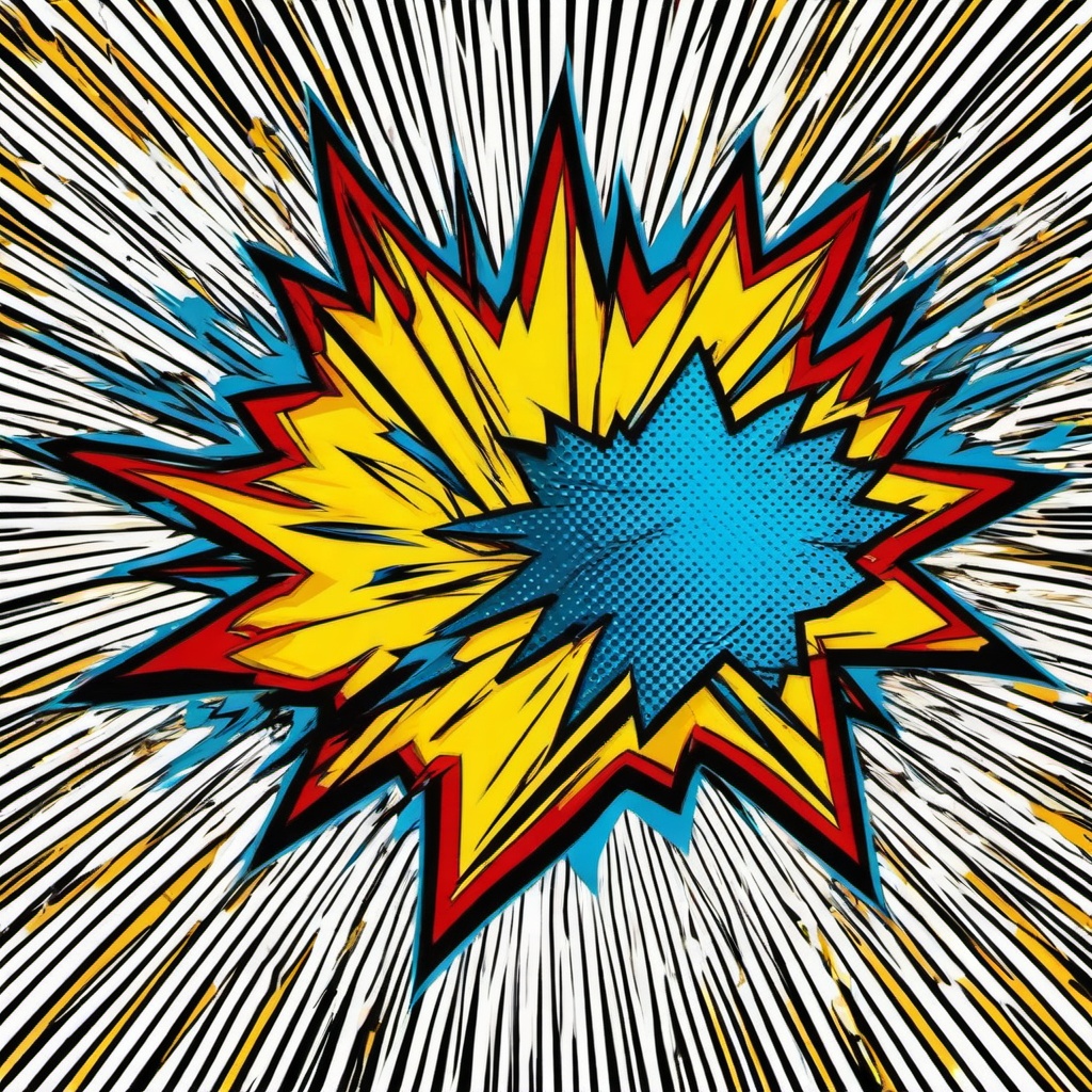 Comic book burst lines sticker- Dynamic and explosive, , sticker vector art, minimalist design