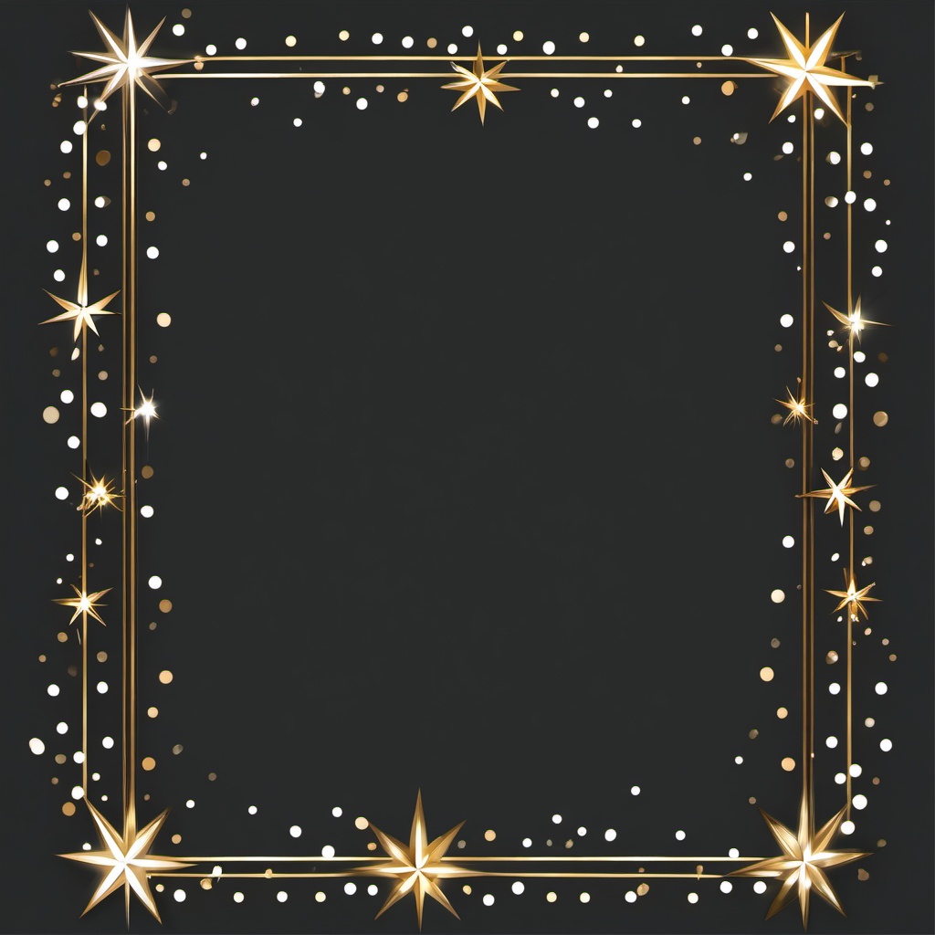 Christmas free border with twinkling lights clipart  simple, 2d flat