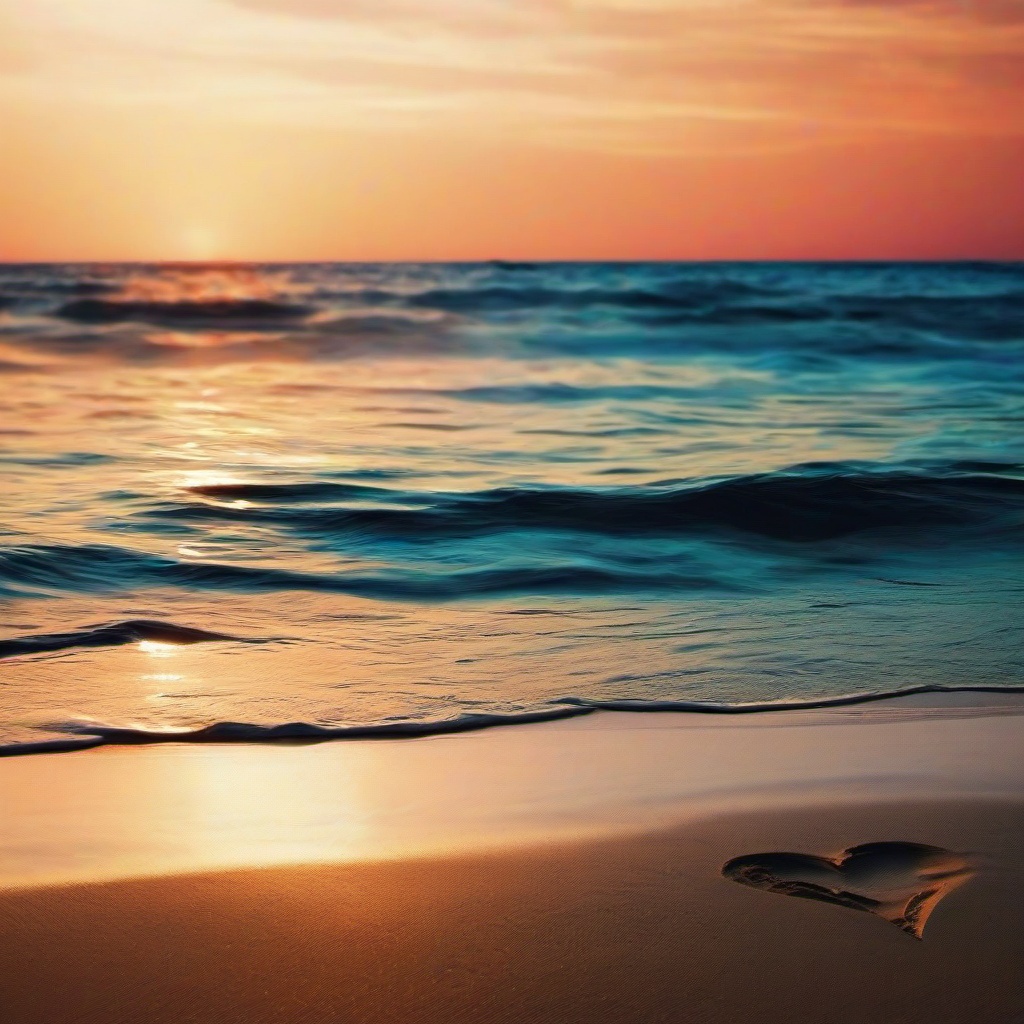 Beach Background Wallpaper - beach heart background  