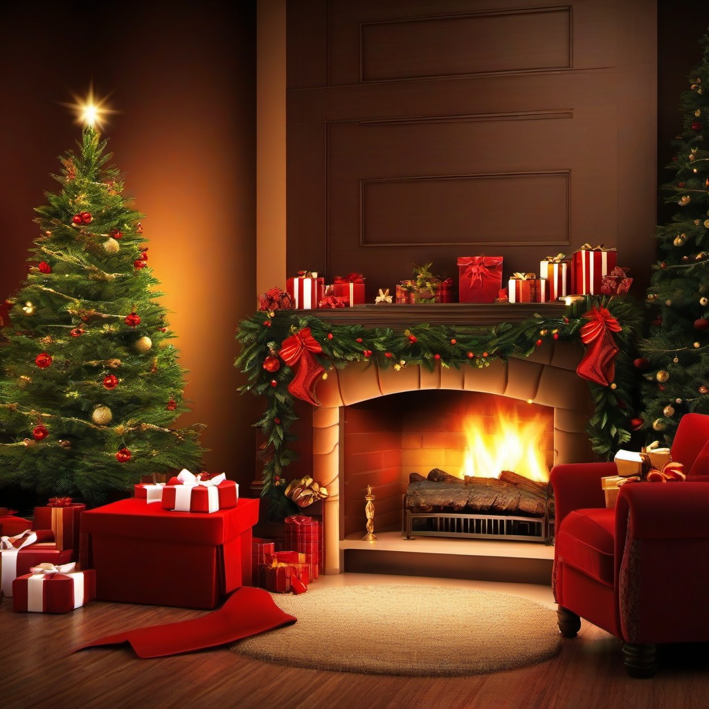 Christmas Background Wallpaper - christmas background with fireplace  