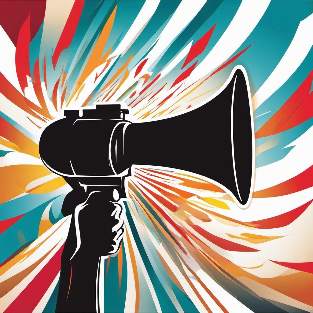 Megaphone clipart - megaphone for protests  vector clipart