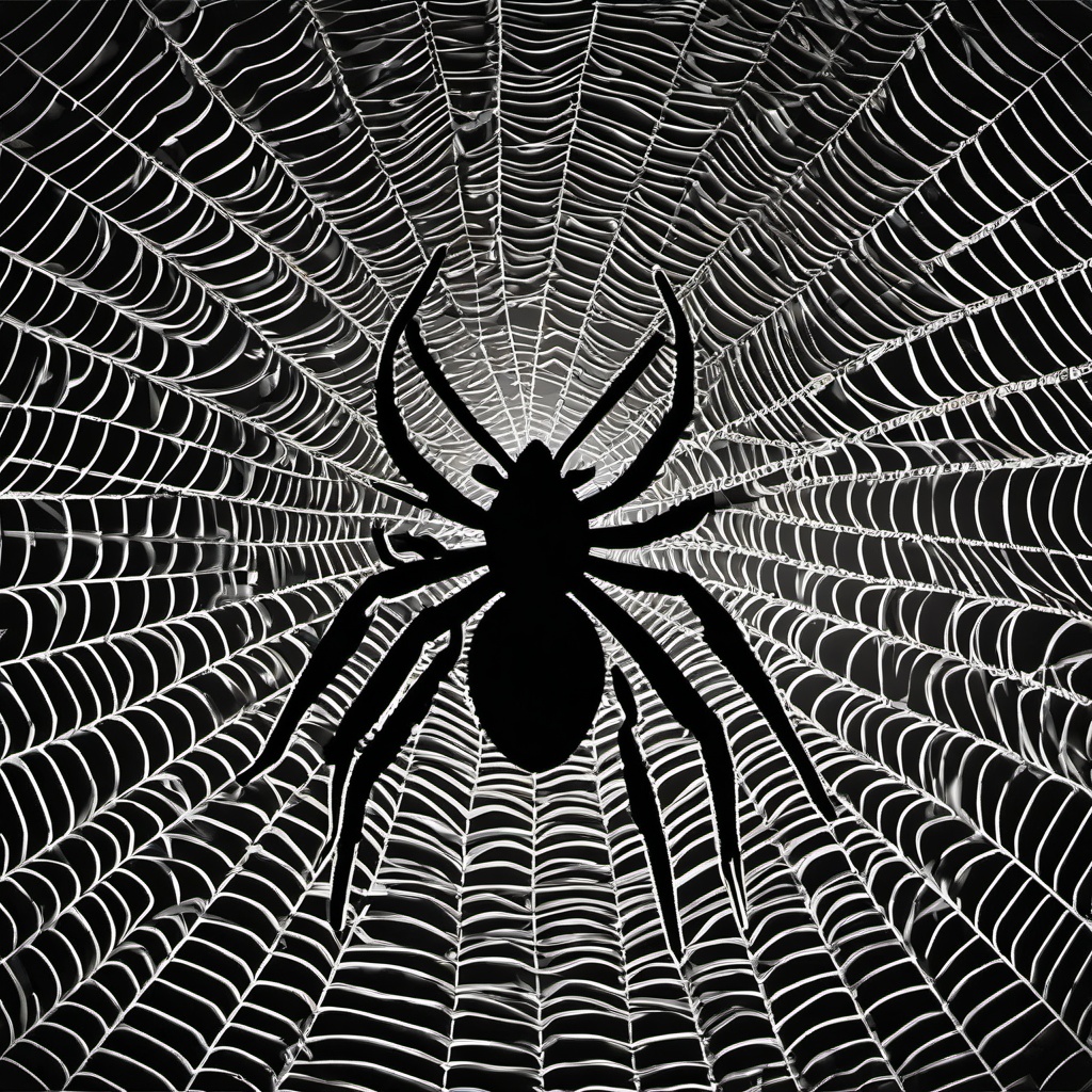 Spider Web clipart - intricate spider web with a spider  