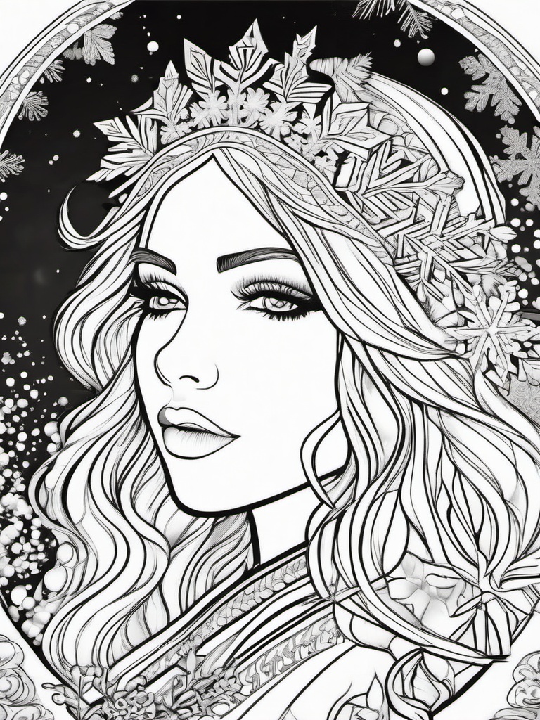 Snowflakes Coloring Page  outling,coloring pages,black and whit