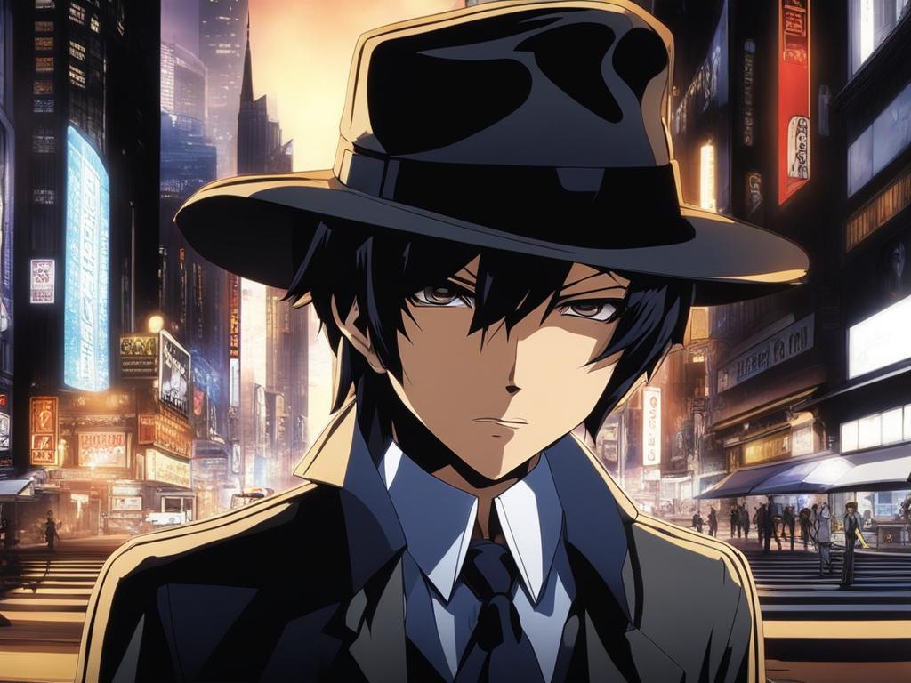 naoto shirogane - solves complex mysteries with sharp detective skills in a bustling city. 