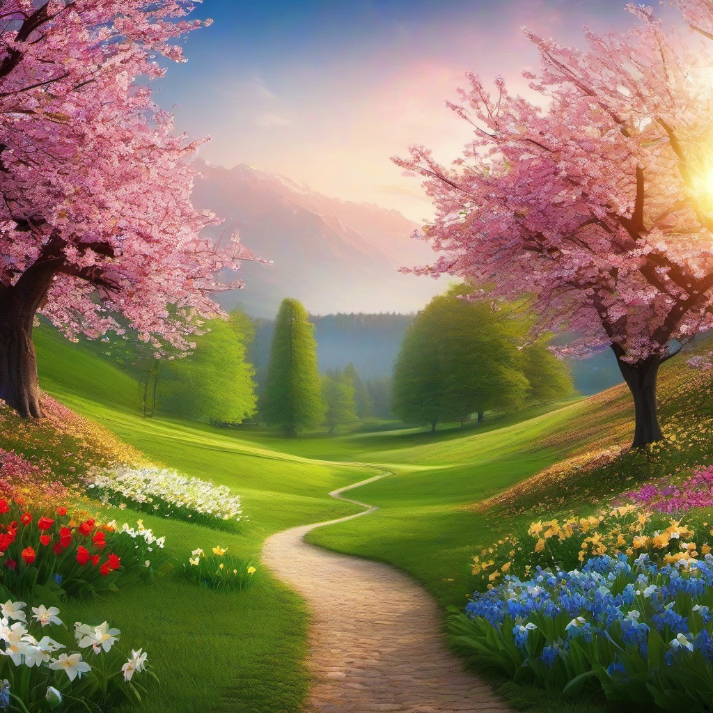 spring virtual background  ,background wallpaper