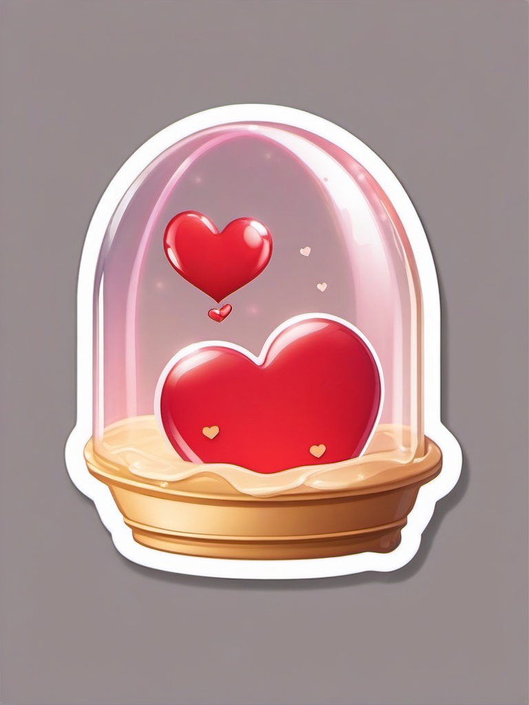 Love Confession in a Soap Bubble Emoji Sticker - Whispers of love in a delicate bubble, , sticker vector art, minimalist design