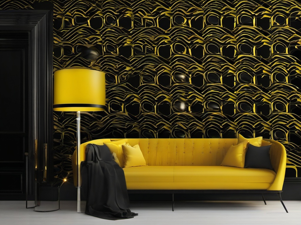 Black And Yellow Wallpaper - Classic black and yellow combo, striking and high contrast.  background wallpaper