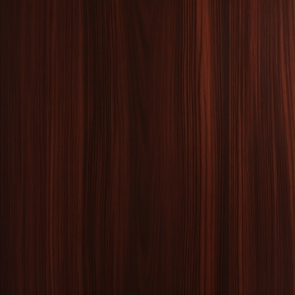 Mahogany in deep, dark hues with a high-gloss, luxurious sheen top view, product photoshoot realistic background, hyper detail, high resolution