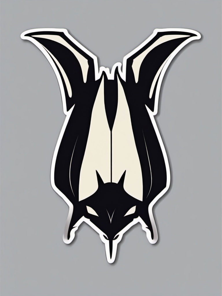 Bat Sticker - A bat hanging upside down. ,vector color sticker art,minimal