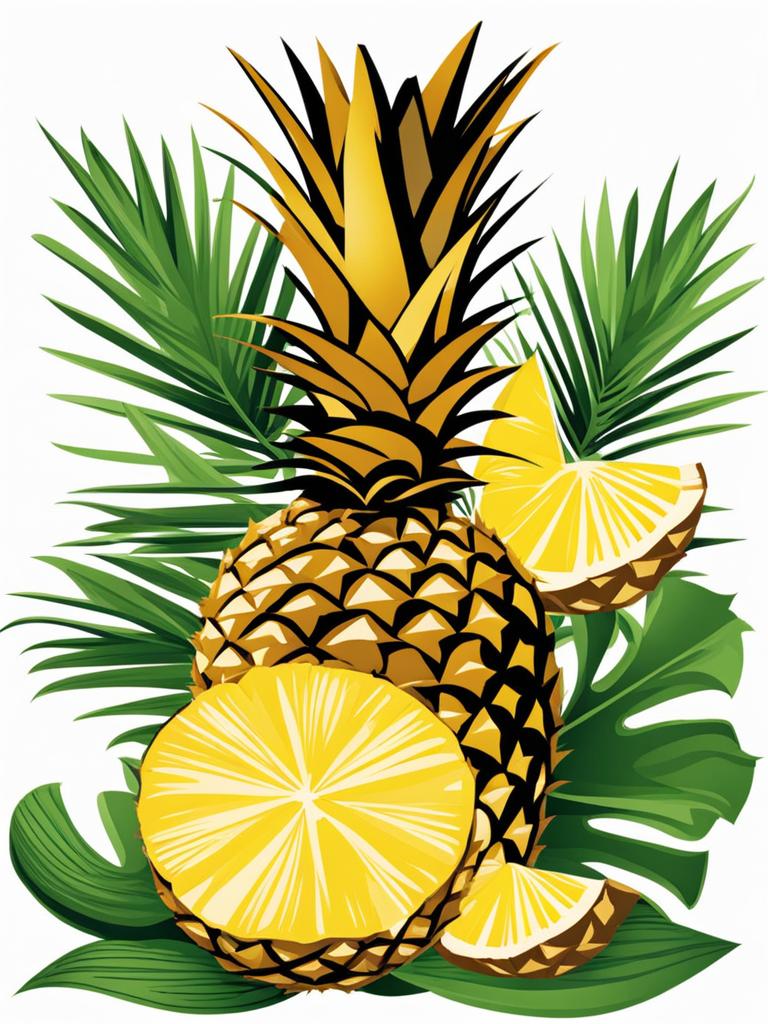 pineapple clipart: juicy pineapple ready to be savored. 