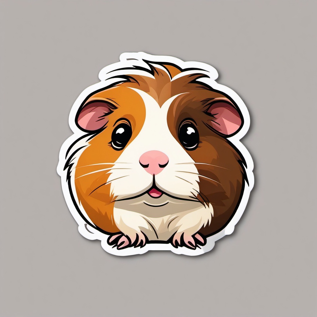 Guinea Pig cartoon - small, squeaky pet rodent  cartoon sticker style