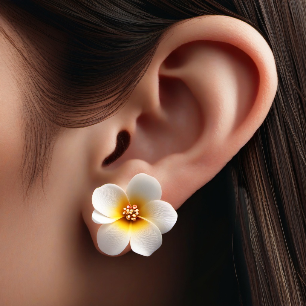 Ear clipart - ear with a flower  clipart