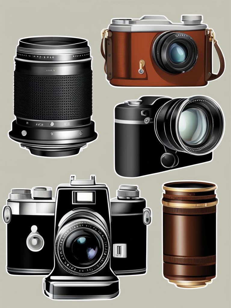 camera clipart - a vintage, camera with a lens. 