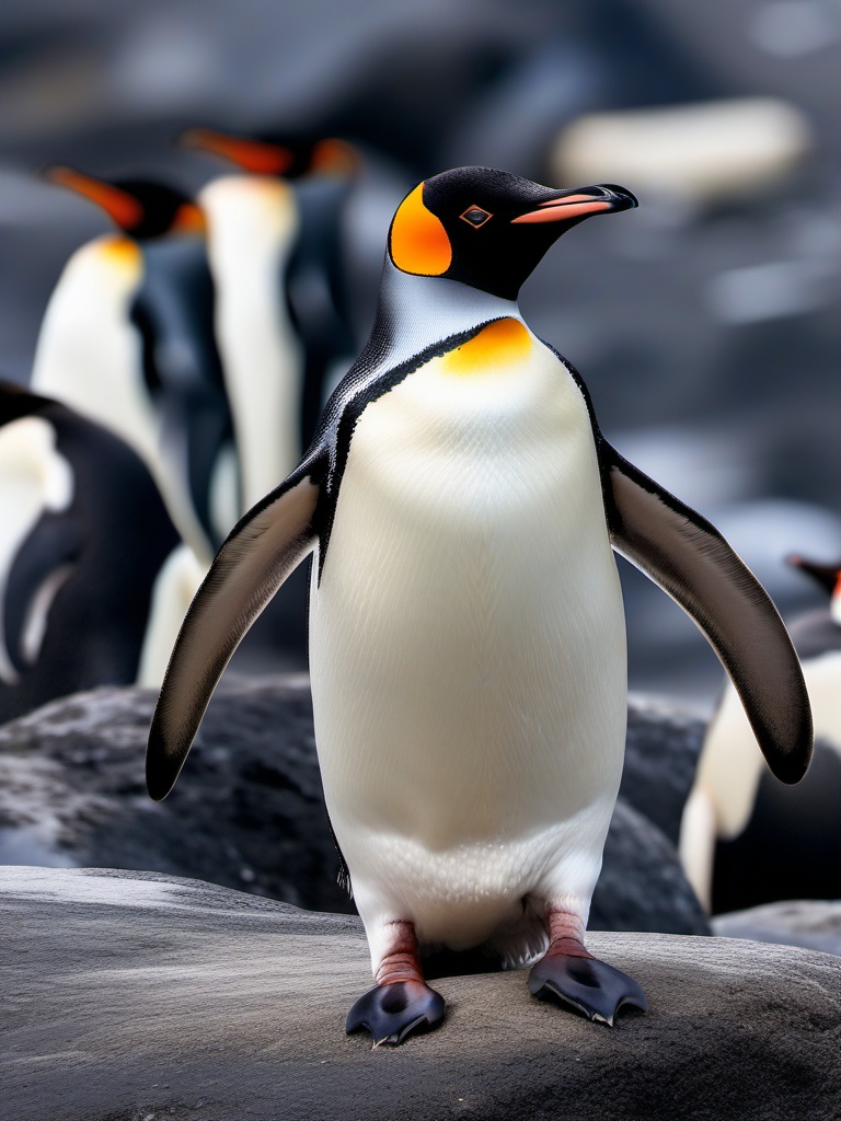 Penguin Colony in Antarctica  background picture, close shot professional product  photography, natural lighting, canon lens, shot on dslr 64 megapixels sharp focus