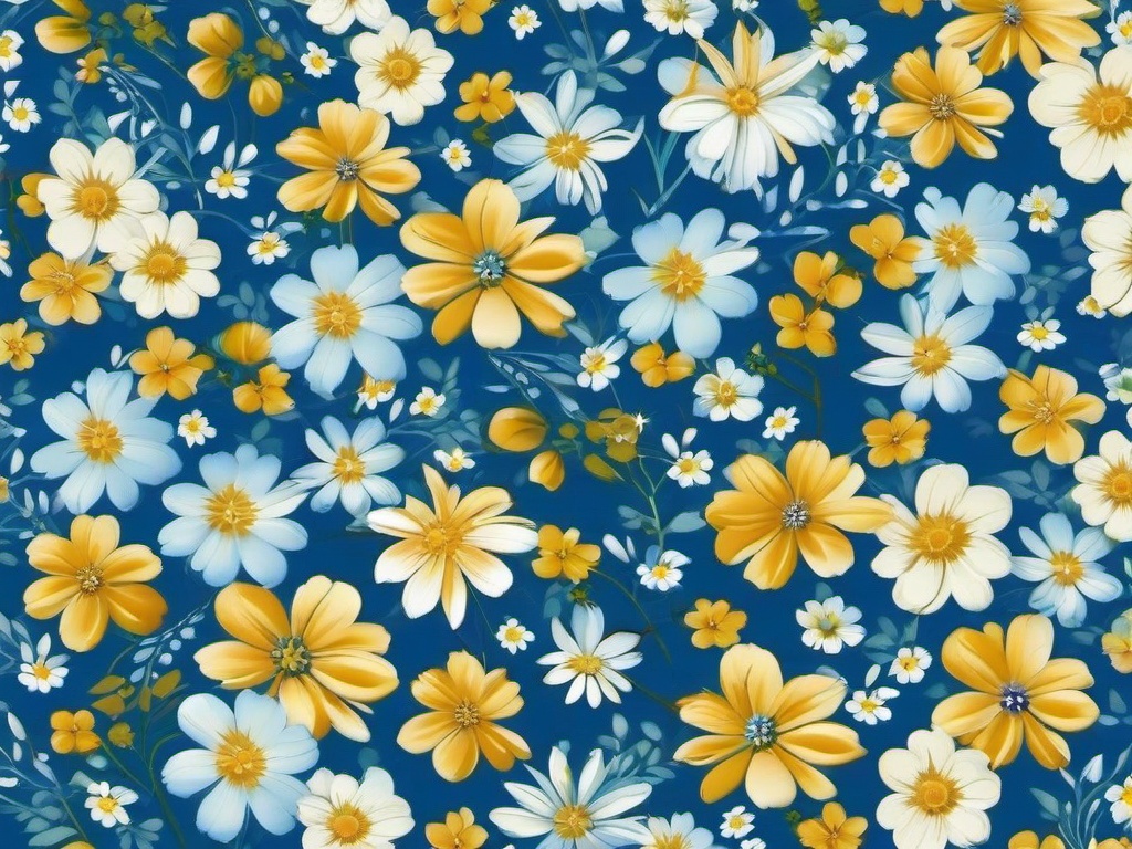 Flower Background Wallpaper - blue flowered wallpaper  