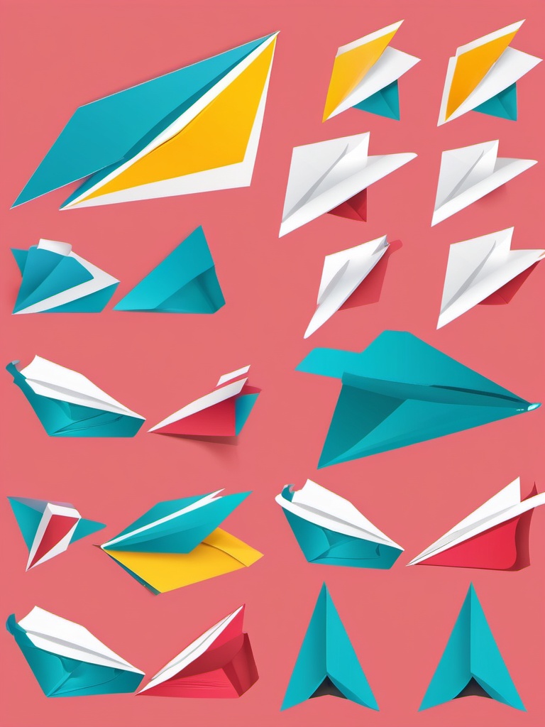 Paper Plane Clipart - Paper plane for sending messages and emails,  color vector clipart, minimal style