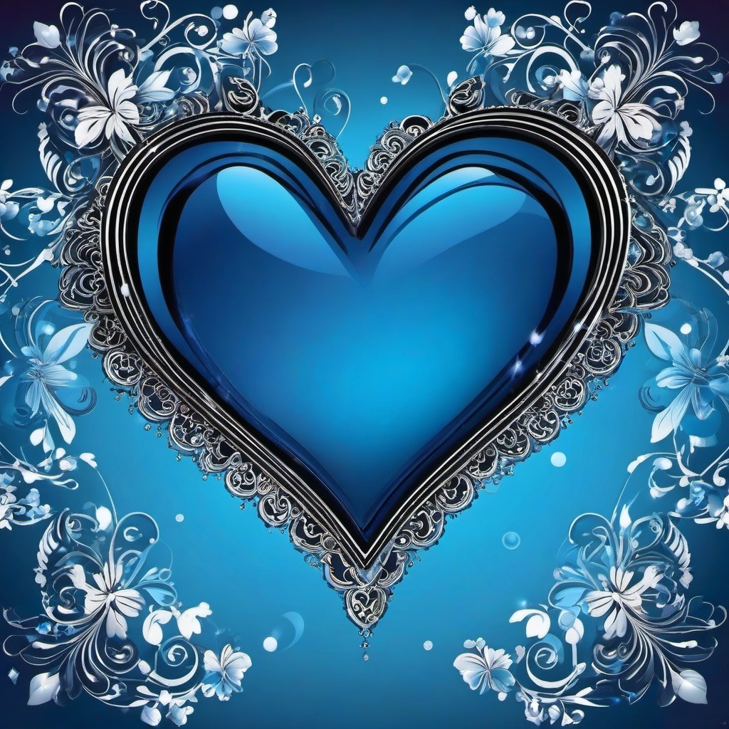 Heart Background Wallpaper - blue heart background wallpaper  