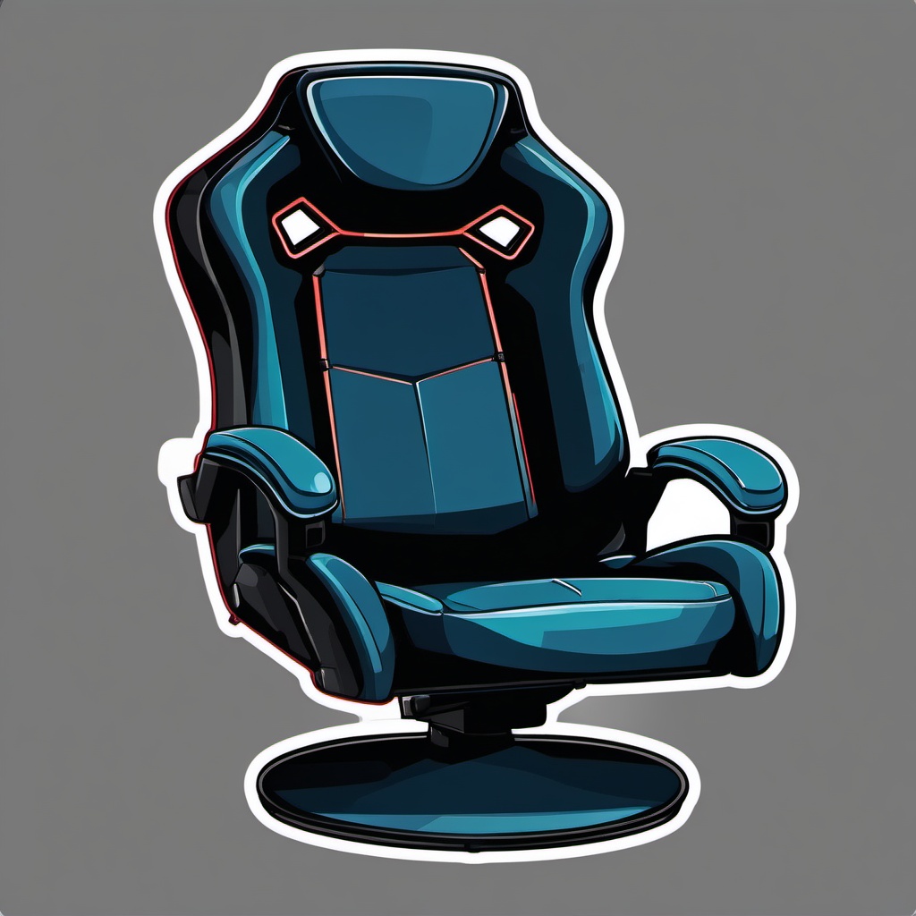 Gaming chair sticker- Comfortable gaming, , sticker vector art, minimalist design