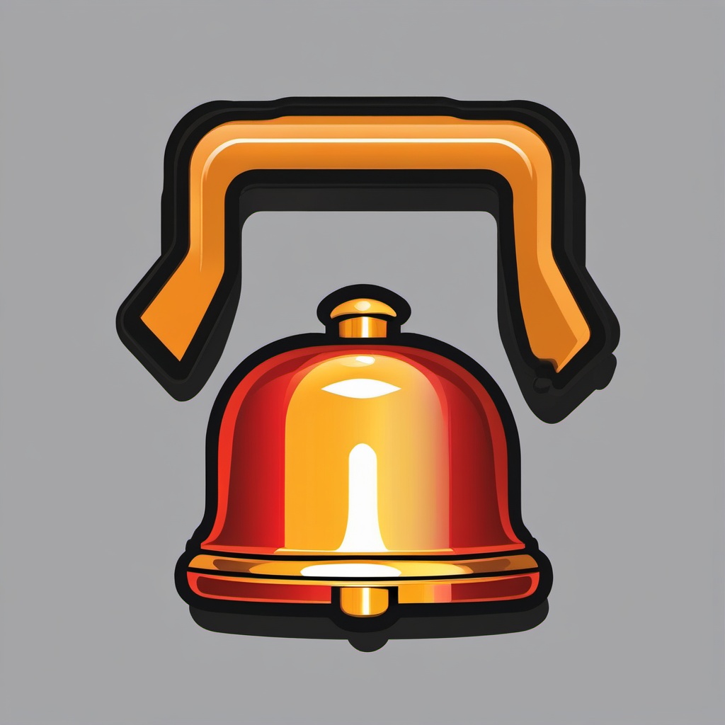 Lock and alarm bell icon - Lock and alarm bell icon for security,  color clipart, vector art