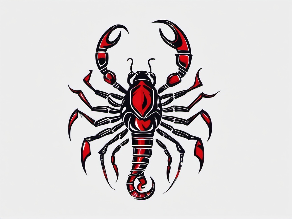 Best Tattoo for Scorpio - Find the perfect tattoo that resonates with the unique characteristics of Scorpio zodiac signs.  simple vector color tattoo,minimal,white background