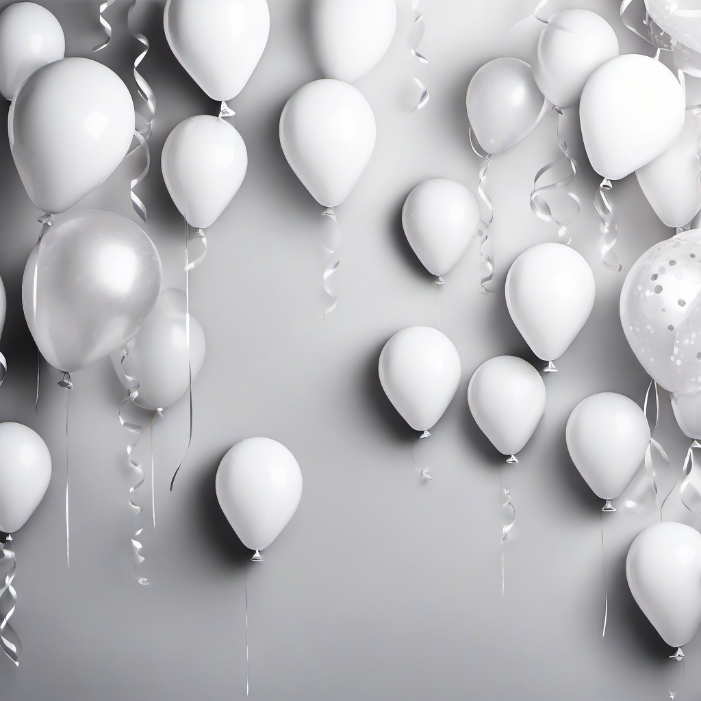 Party Background Wallpaper - white balloons background  