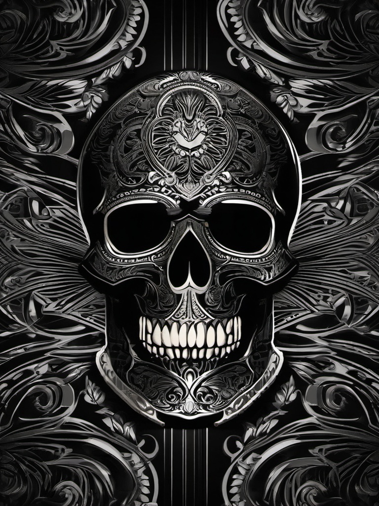 Skull Wallpaper Black  ,mobile iphone background wallpaper