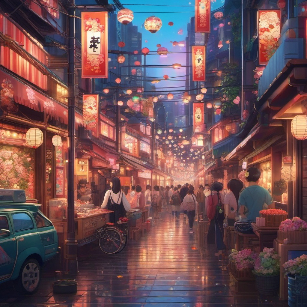 Kawaii Wallpaper - Kawaii Culture in the Streets of Tokyo  wallpaper style, intricate details, patterns, splash art, light colors 