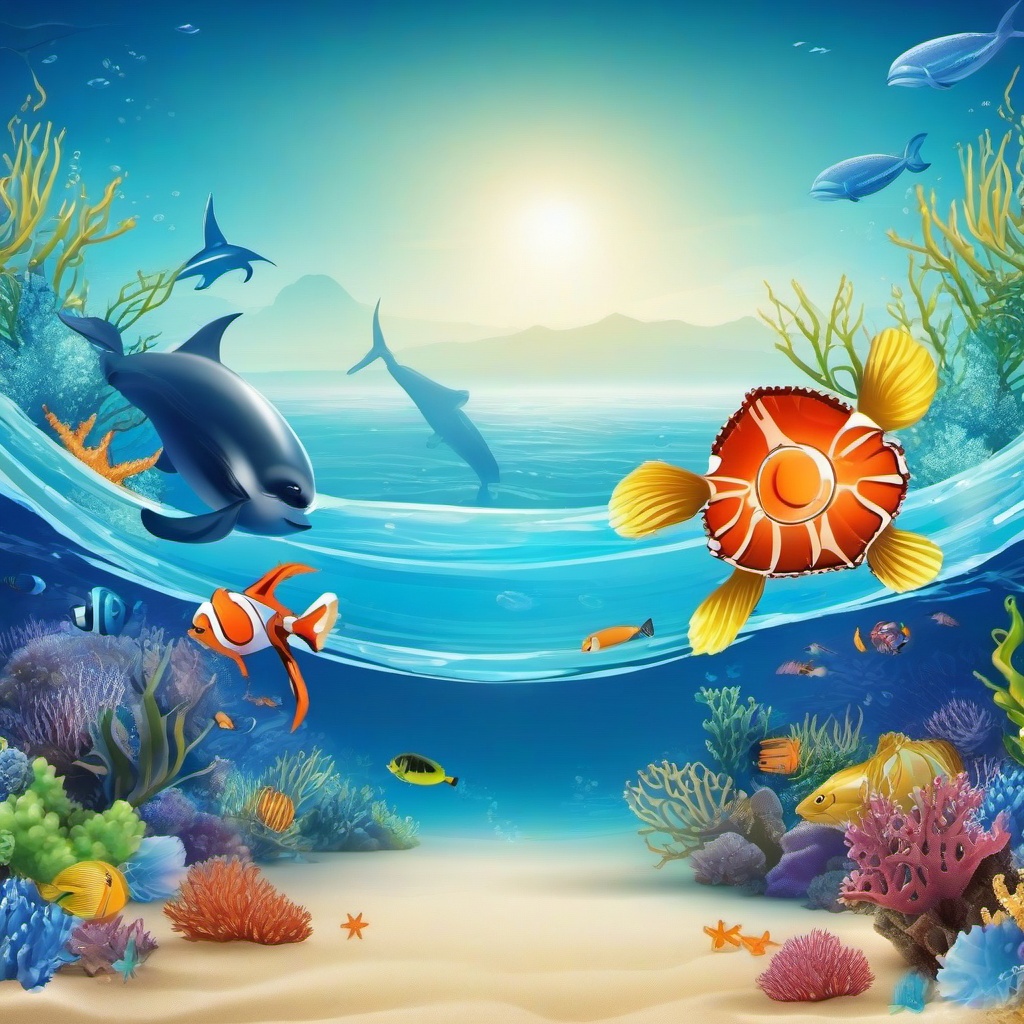 Ocean Background Wallpaper - sea animal background  