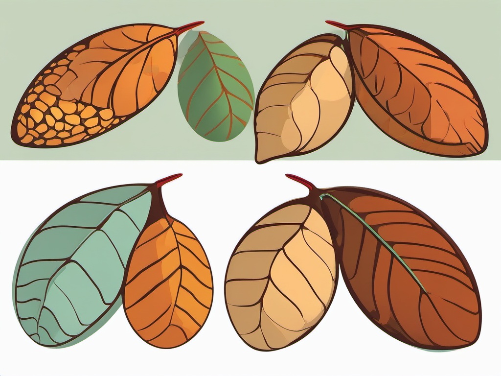 Atlas Moth Eggs Clip Art - Eggs of the atlas moth on a leaf,  color vector clipart, minimal style