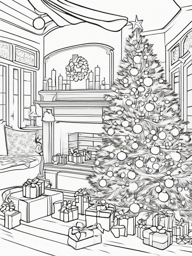 Christmas Fun Coloring Pages  outling,coloring pages,black and whit