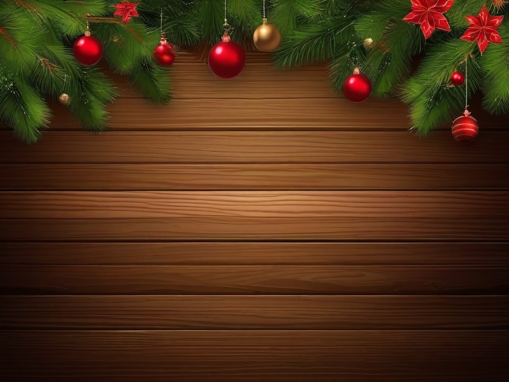 Christmas Wood Background  