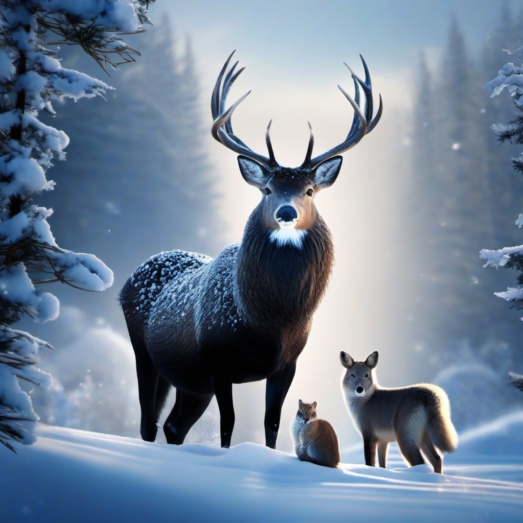 Winter background wallpaper - winter animal background  