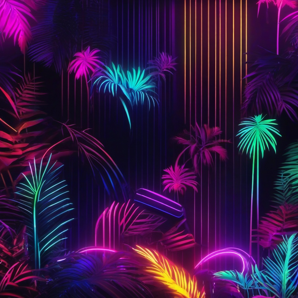 Neon Background Wallpaper - neon jungle background  