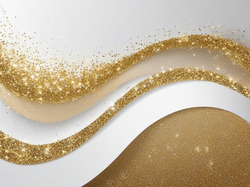 White Gold Glitter Background  