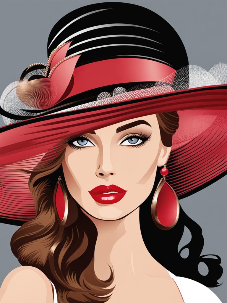 hat clipart: adding elegance to a fashionable runway show. 