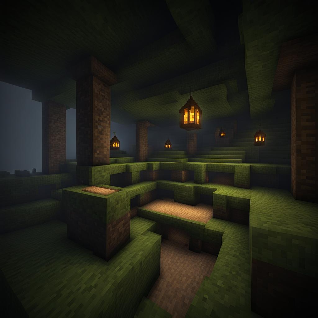 haunted crypt deep underground with eerie secrets - minecraft house design ideas minecraft block style