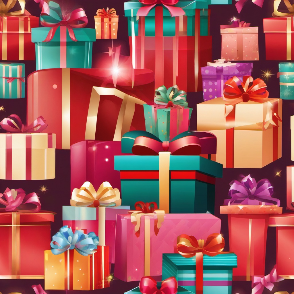 Gift clipart - stack of presents for a birthday party  