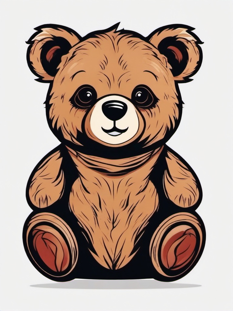 tiny teddy bear tattoo  simple vector color tattoo