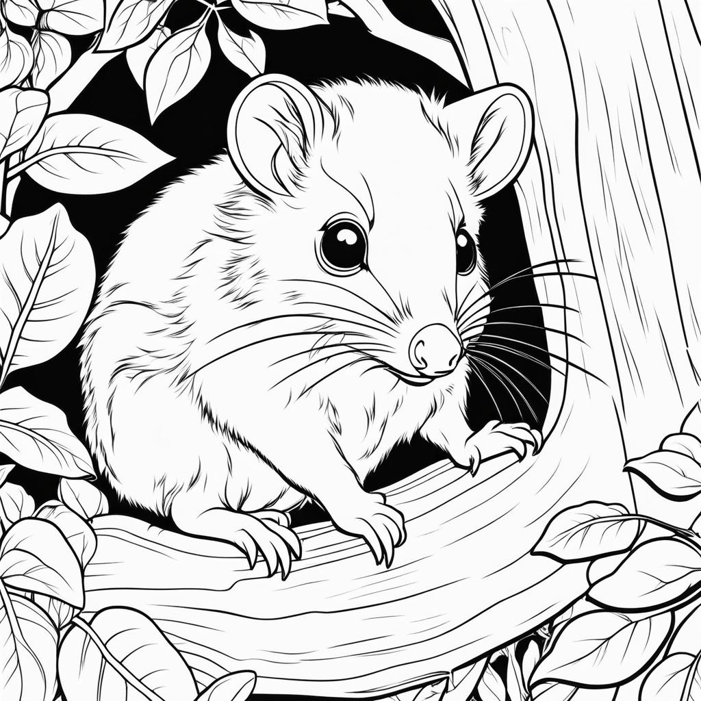 pygmy possums cute animals coloring page 