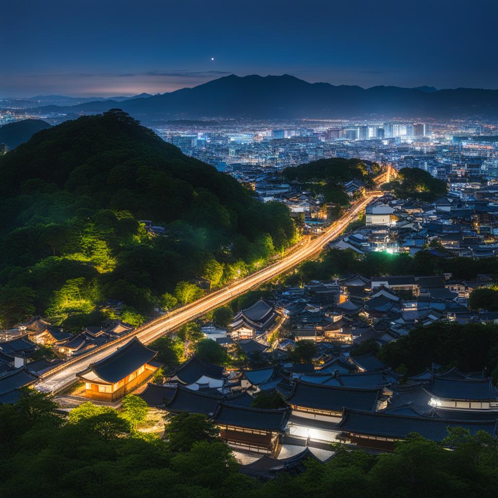 okawachiyama - paint a historic night view of okawachiyama 