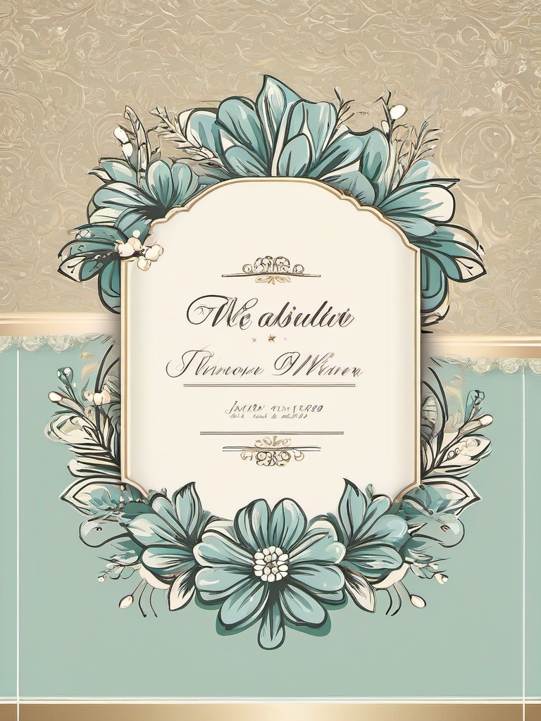 Wedding clipart - wedding invitation card design  