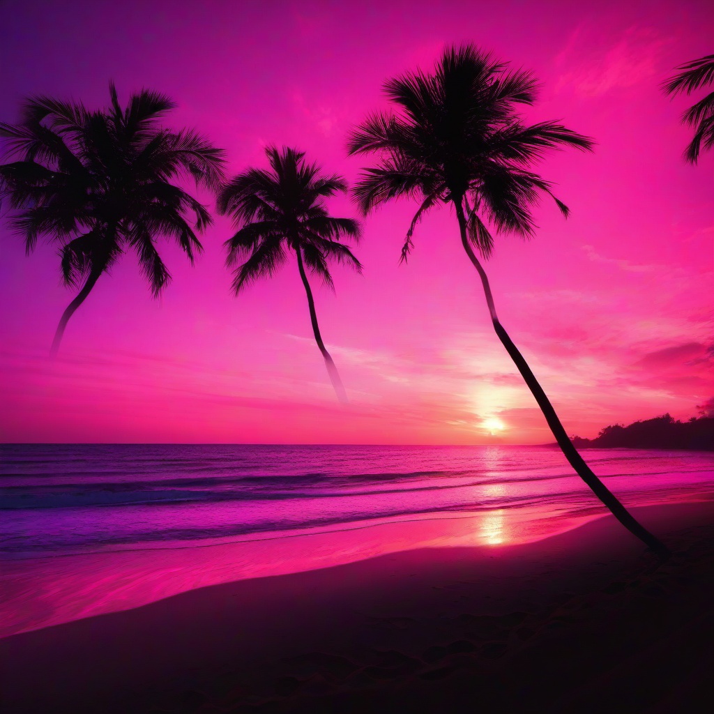 Beach background - beach pink sunset wallpaper  