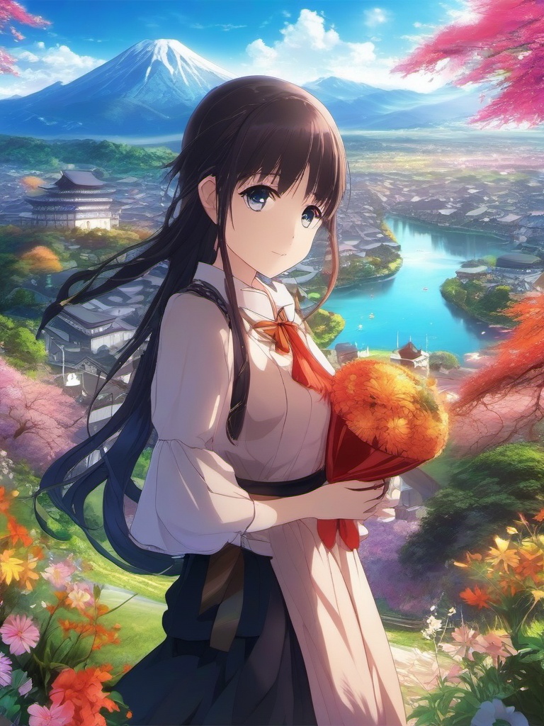 Vibrant and enchanting world. anime, wallpaper, background, anime key visual, japanese manga